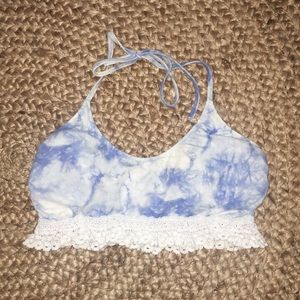 VS blue cloud/tie dye top! Size Small